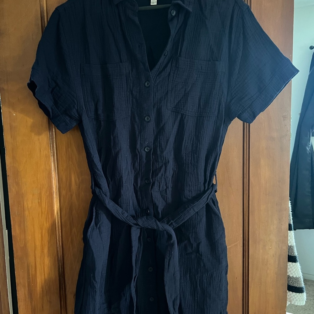 Vintage Navy Button-Up Shirt